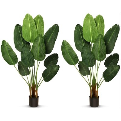 Faux Potted Bird Of Paradise, Set of 2 - Image 0