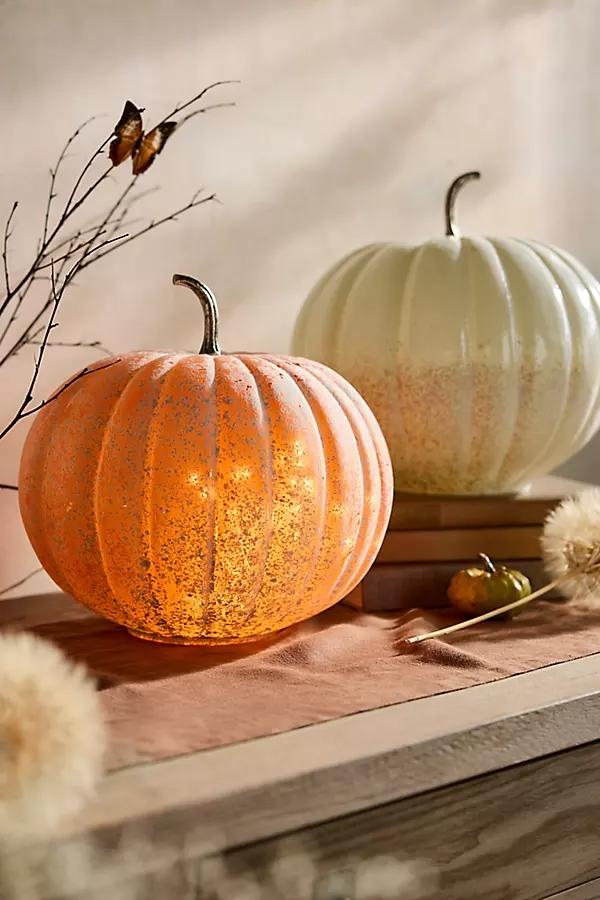 Frosted Glass Pumpkin, 12" - Image 0