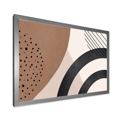 Abstract Shapes In Terracotta And Ivory Shapes III - Modern Canvas Wall Art Print-FDP35304 - Image 0