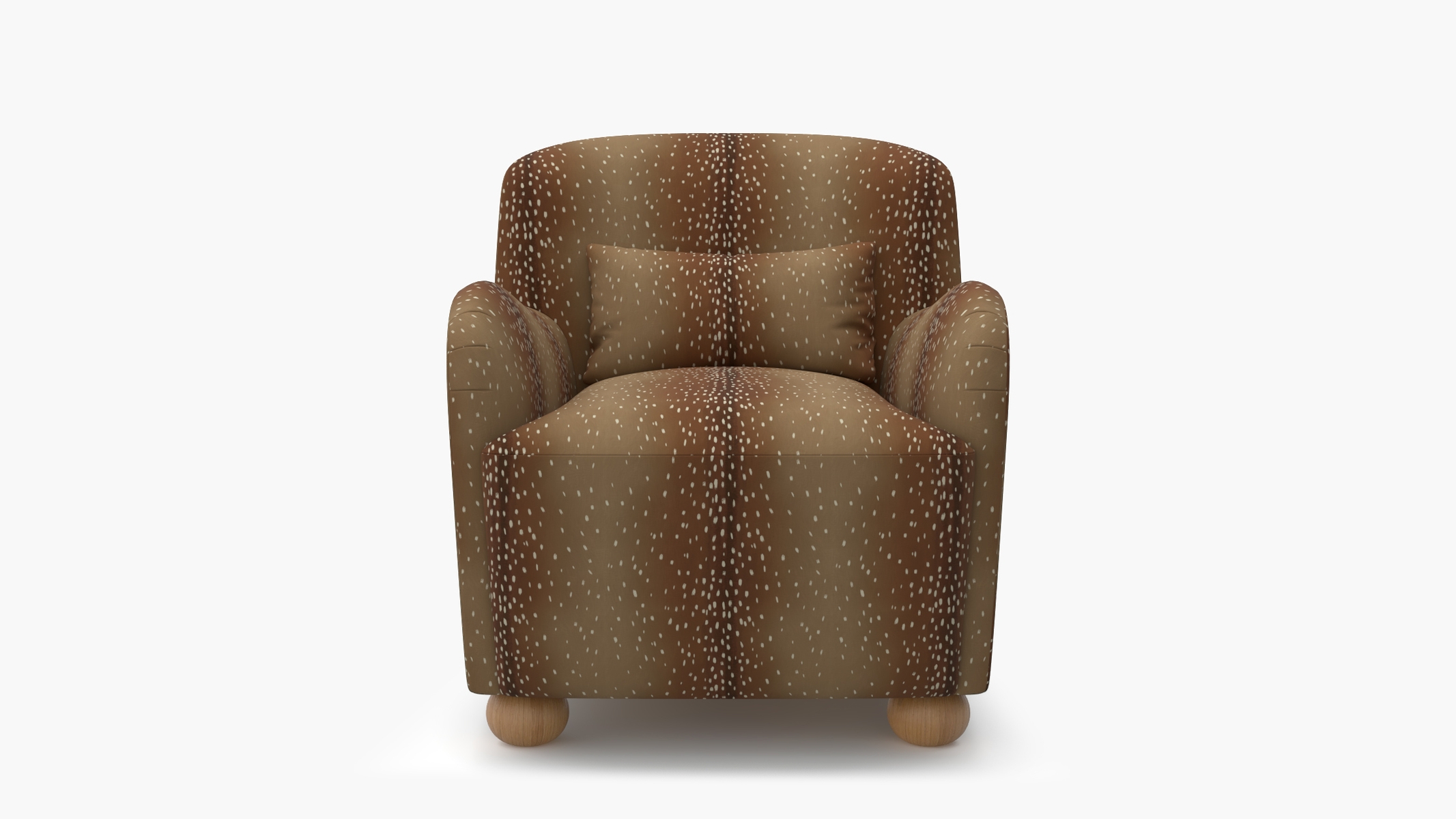 Club Chair, Antelope, Natural Bun Foot - Image 0