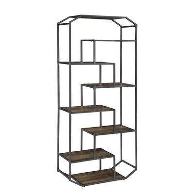 Norcliffe 72" H x 32.1" W Metal Geometric Bookcase - Image 0