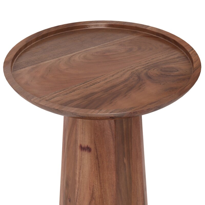 Dovercourt 18.5'' Tall Solid Wood Tray Top Pedestal End Table - Image 5