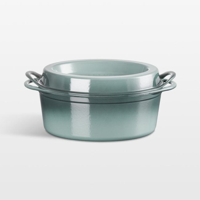 Le Creuset ® 7.25-Qt. Sea Salt Enameled Cast Iron Oval Doufeu Dutch Oven - Image 0