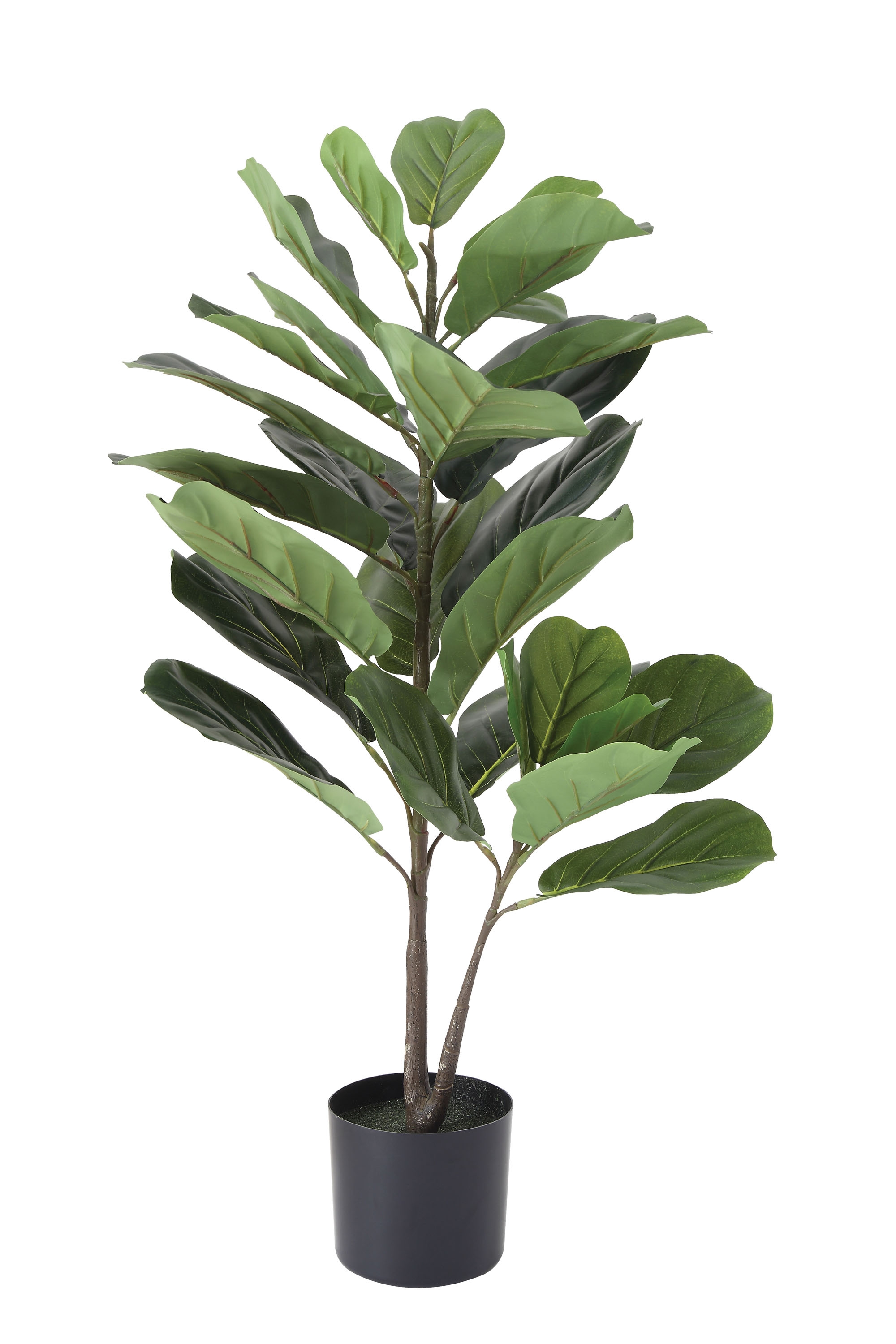 Potted Faux Fiddle Fig Leaf Plant, 36" - Image 1
