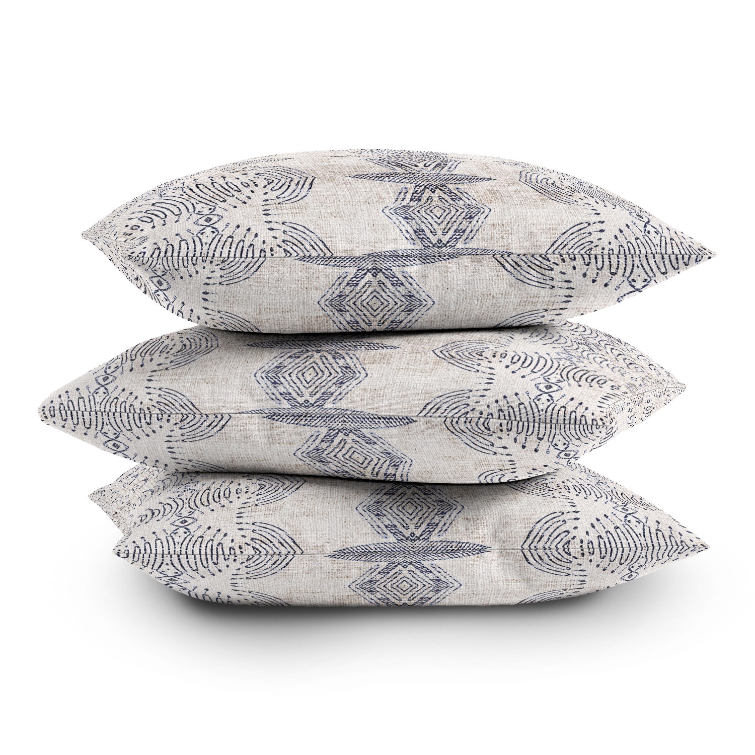 Outdoor Throw Pillow, French Linen Eris, 16" x 16" - Image 3