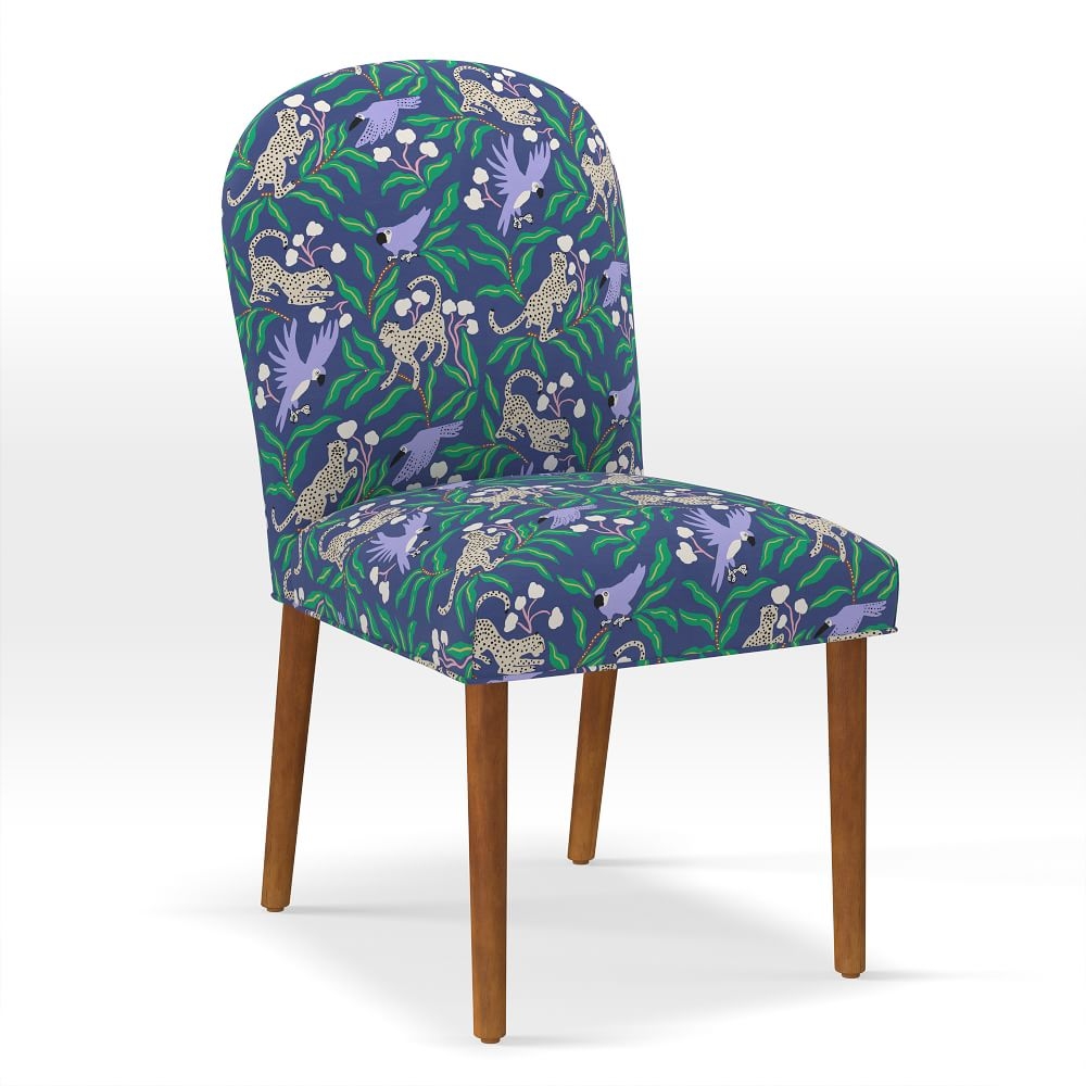 Round Back Dining Chair, Print, Kanpur Navy - Image 0