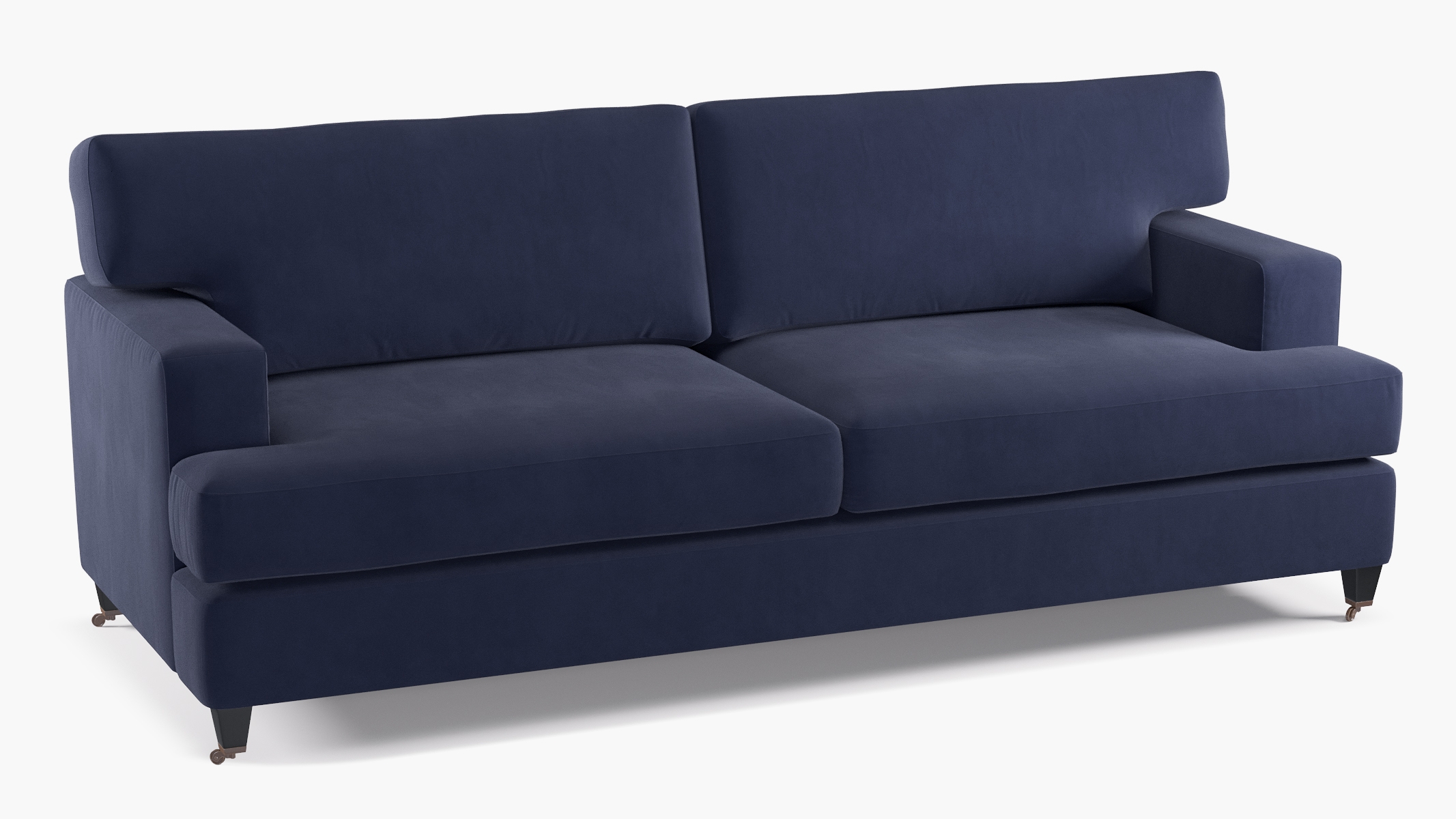 Classic Sofa, Navy Classic Velvet, Black - Image 1