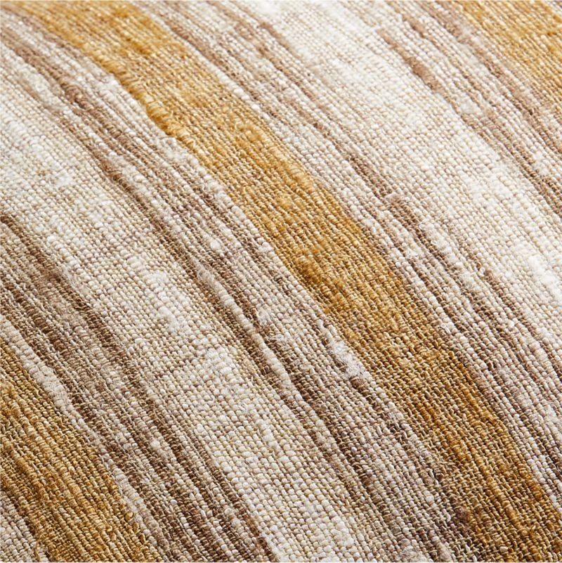 Riviera Stripe 24"x16" Savannah Yellow Throw Pillow with Feather Insert - Image 6