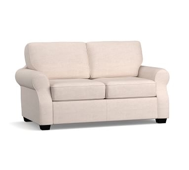 SoMa Fremont Roll Arm Upholstered Grand Sofa 81", Polyester Wrapped Cushions, Performance Heathered Basketweave Platinum - Image 2