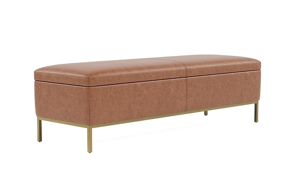 Miller Leather Storage Bench - Image 1