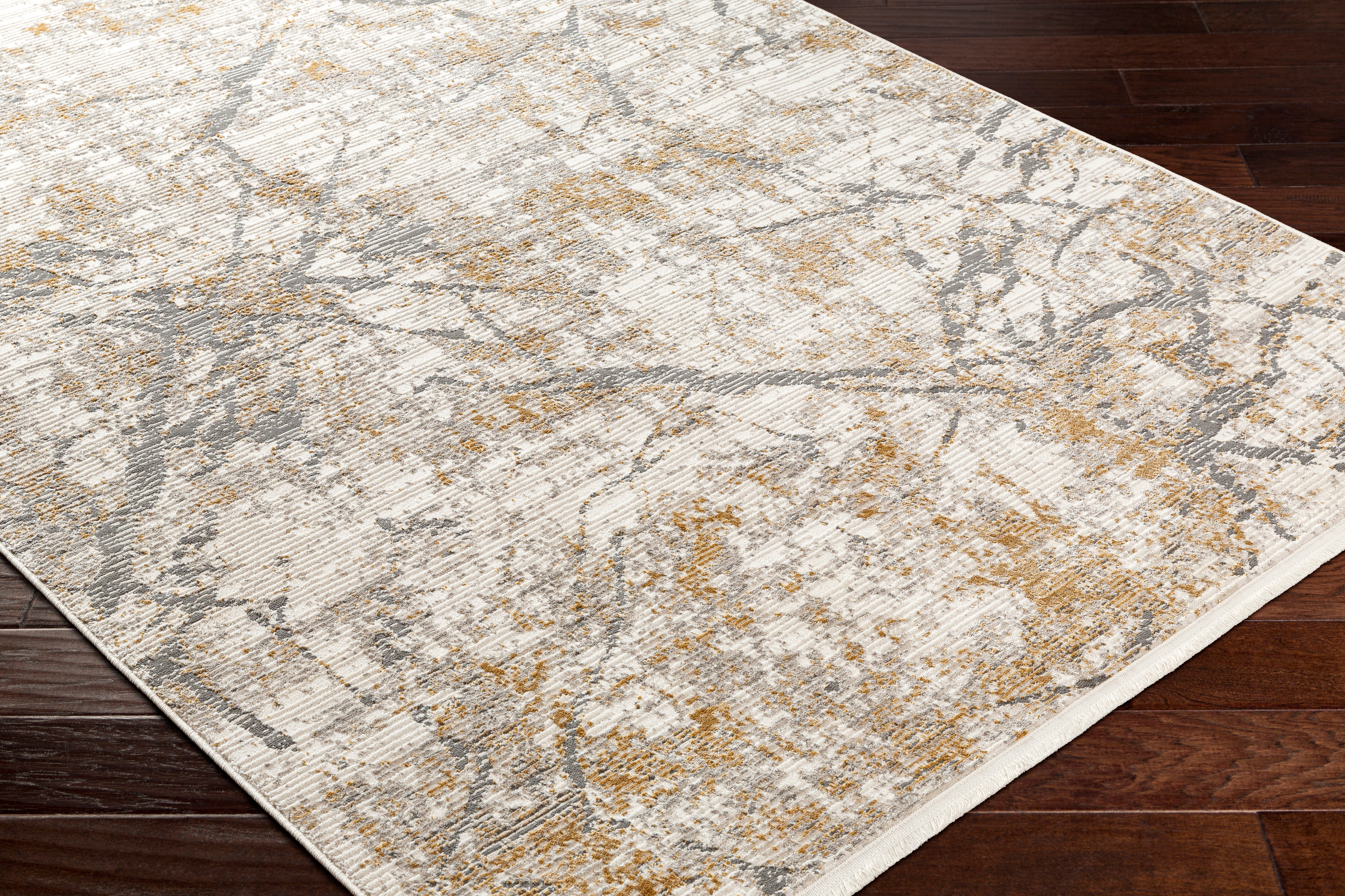Perugia Beige Indoor 9'2" x 12' Machine Woven Rug - Image 1