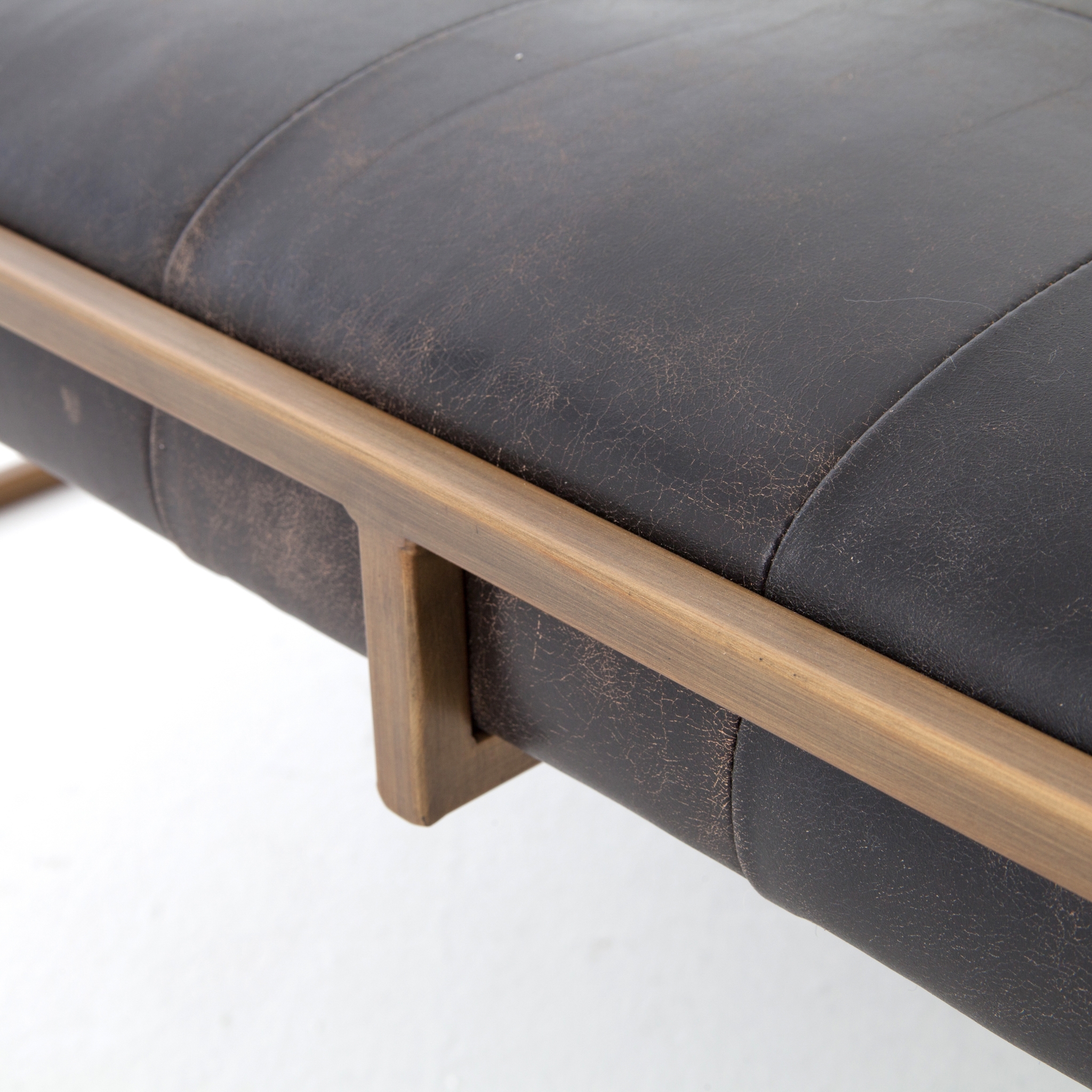Olwina Square Leather Coffee Table - Image 3