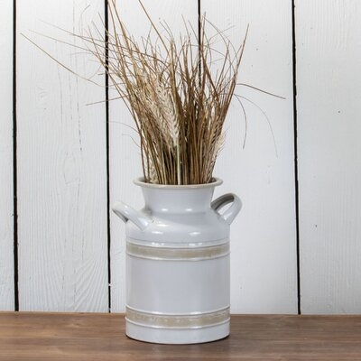 Shenice White 8.25" Metal Table Vase - Image 0