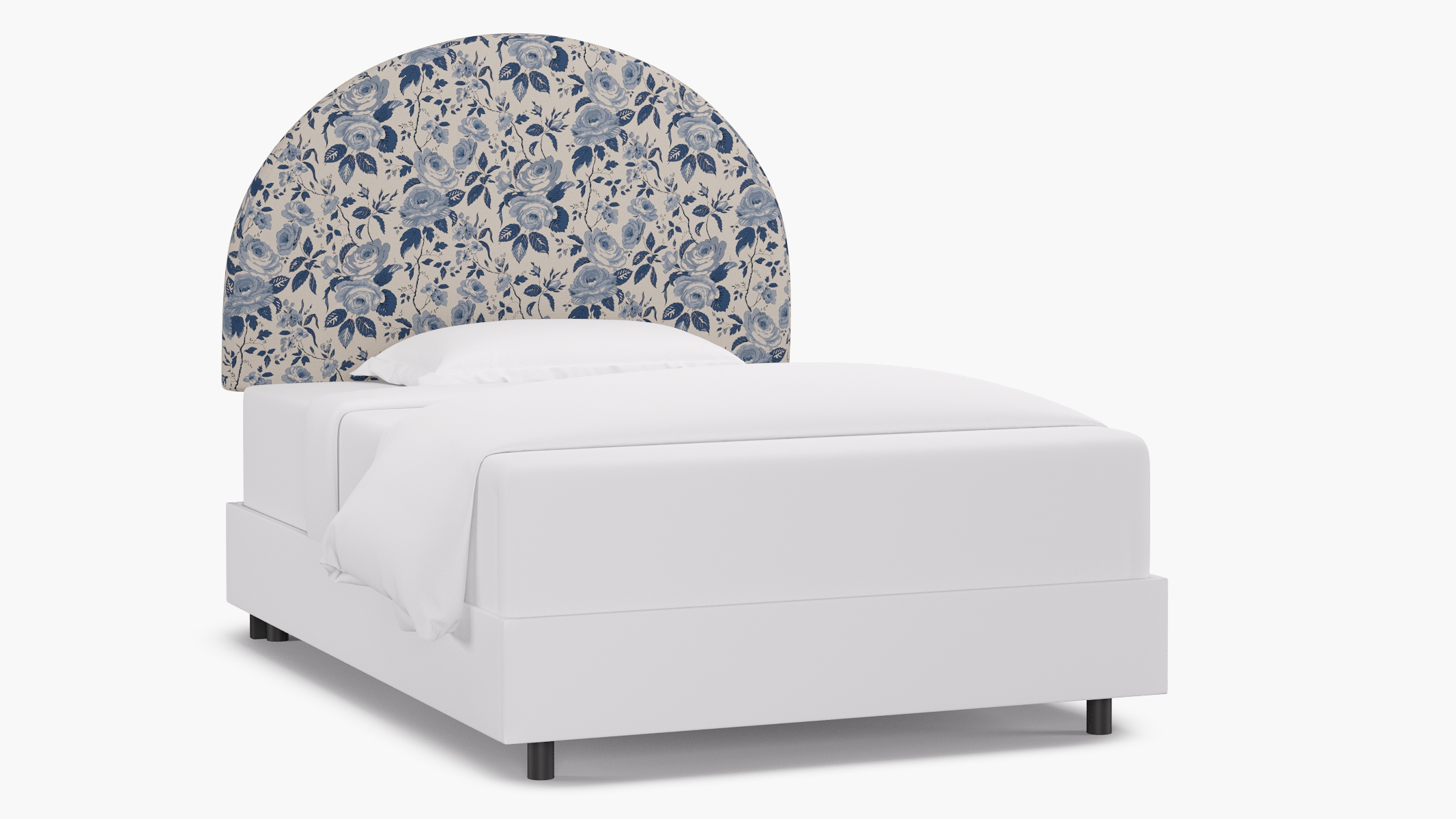 Arched Back Headboard, Delft Chintz, Full - Image 0