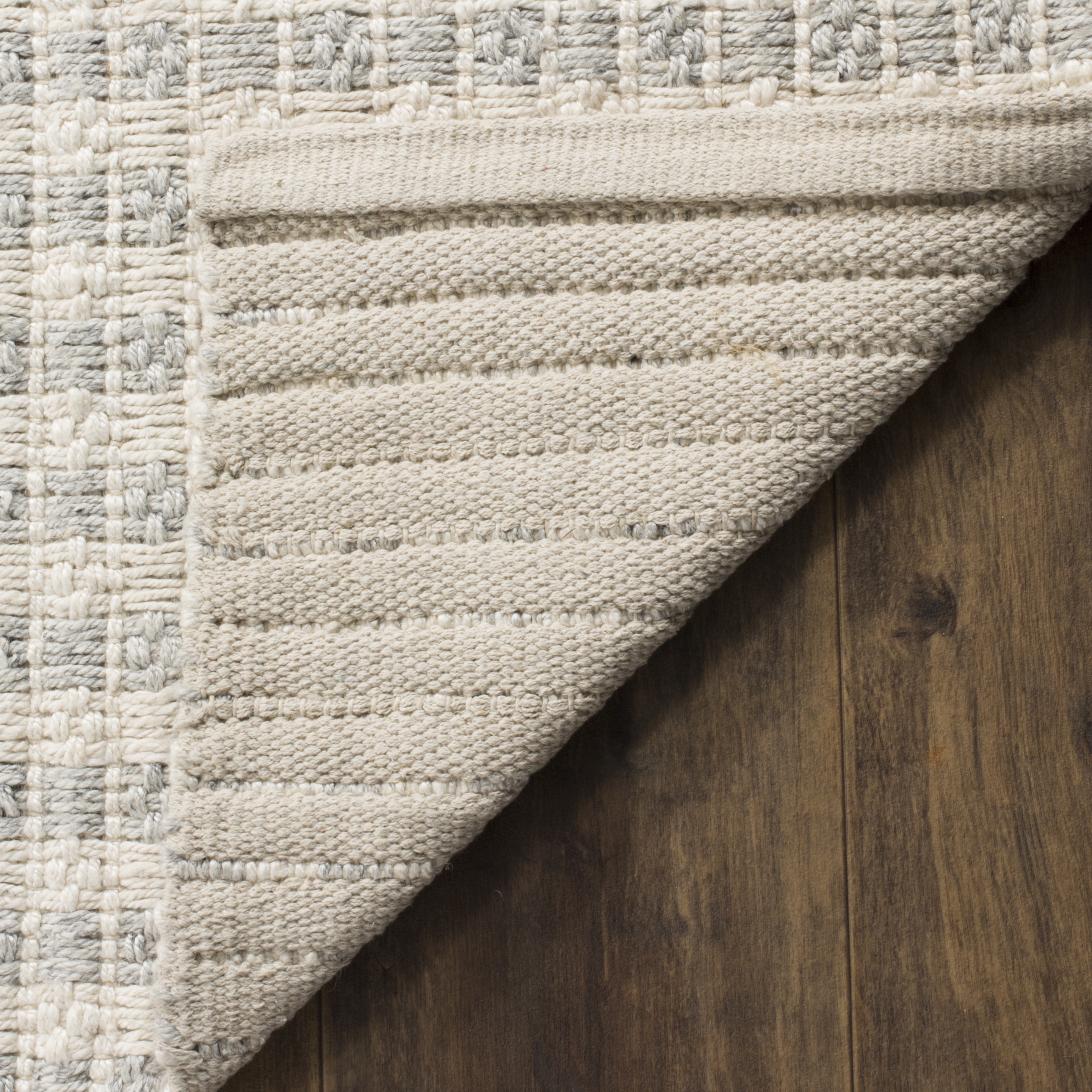 Arlo Home Hand Woven Area Rug, NAT402A, Grey/Ivory,  6' X 6' Square - Image 2