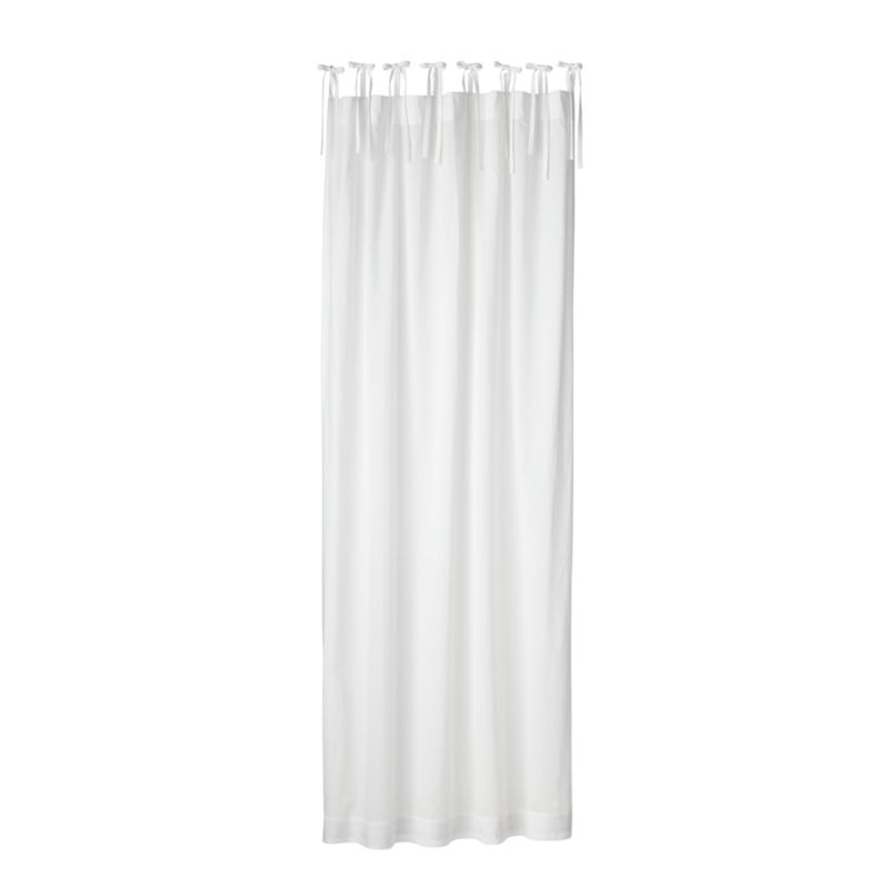 63" Sheer Dobby White Curtain Panel - Image 4