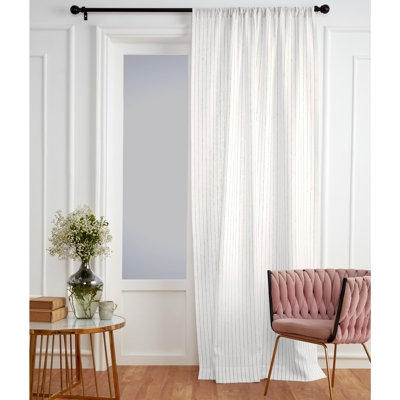 Pinstripe - 100% Pure Linen Curtain - Image 0