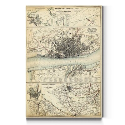 Map of the coast of - Printon Canvas - Image 0