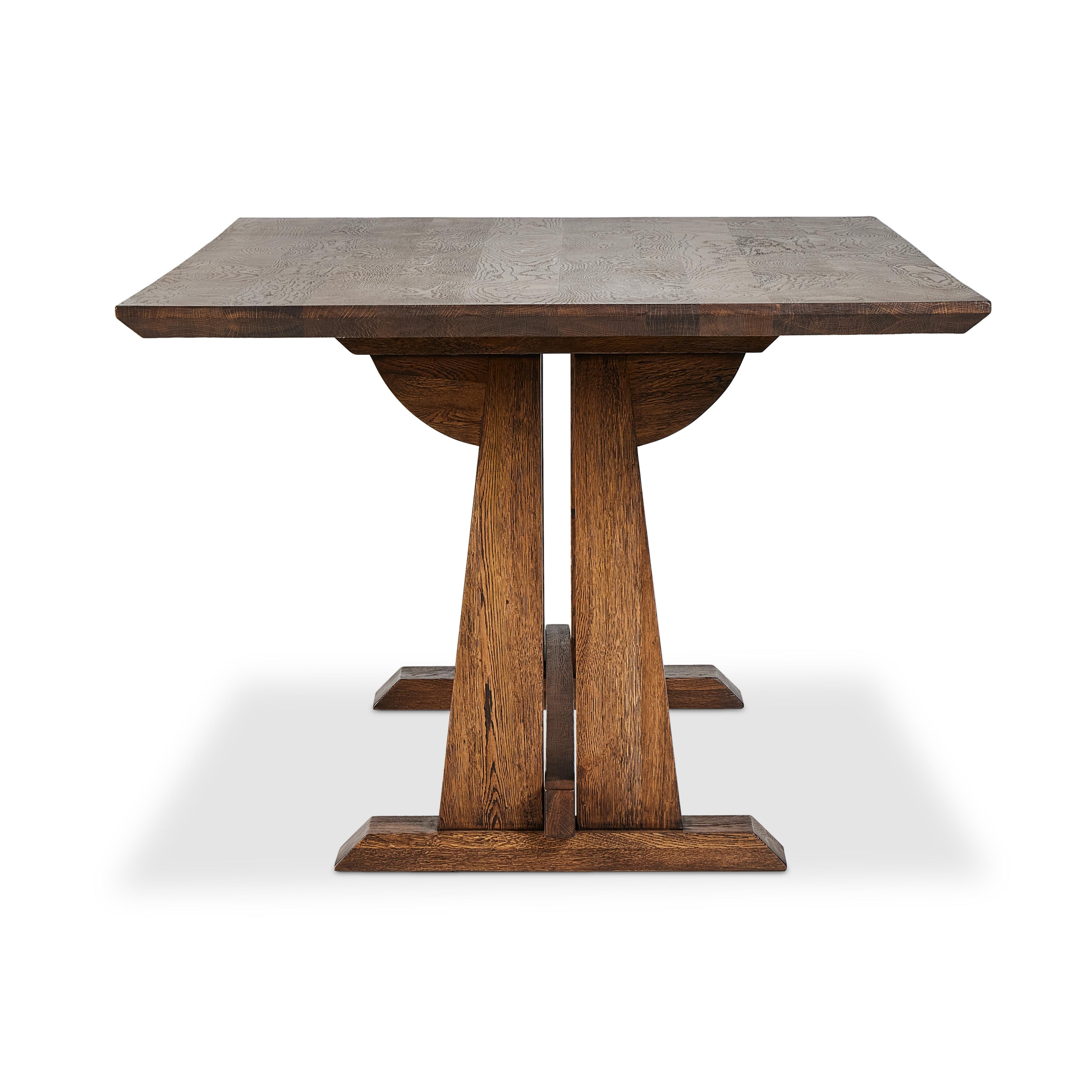 Ashwin Dining Table-Brown Oak - Image 4