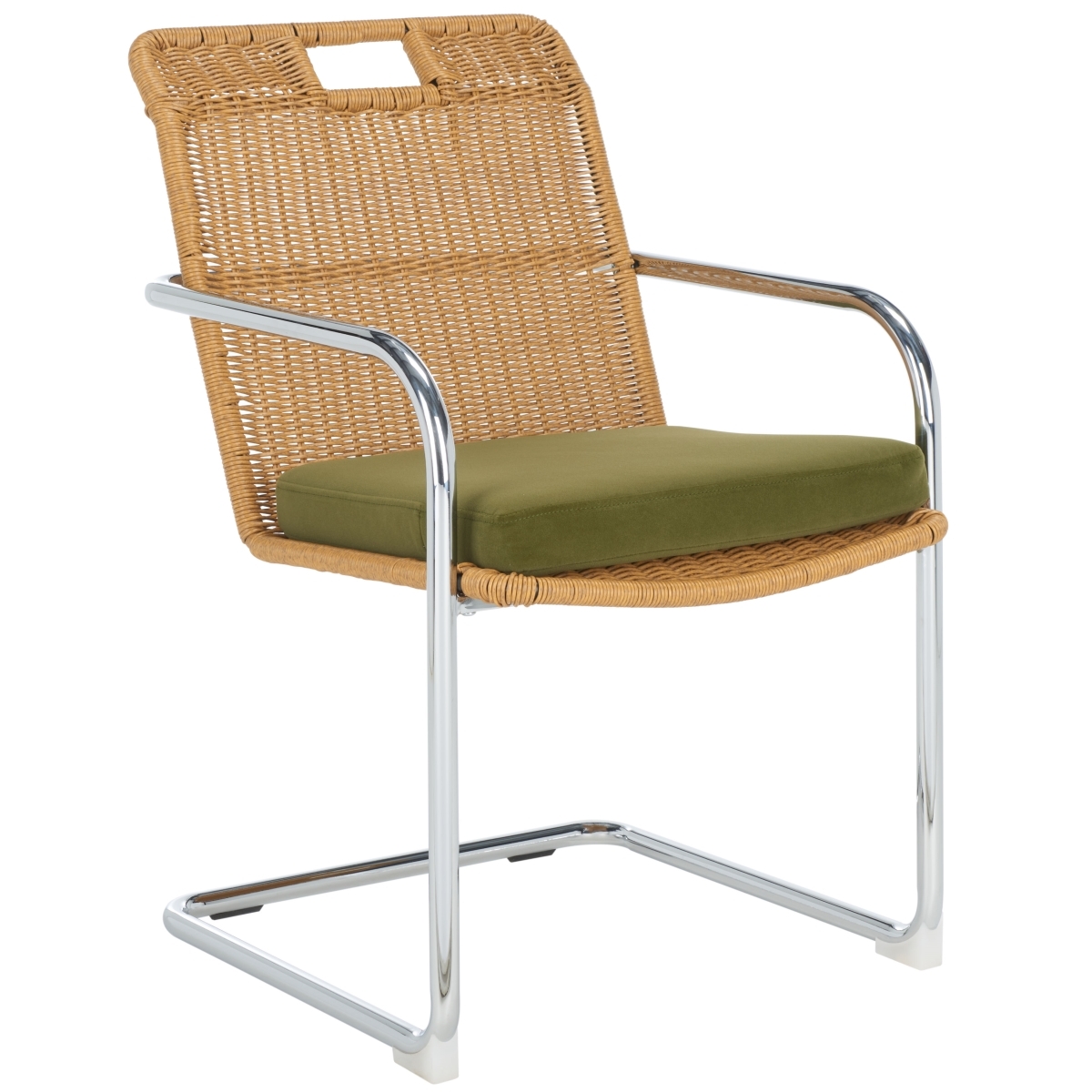 Malou Rattan Dining Chair - Olive / Natural - Safavieh - Image 6