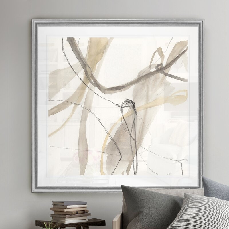 Neutral Momentum III-Wrapped Canvas Print, Silver Frame - Image 1