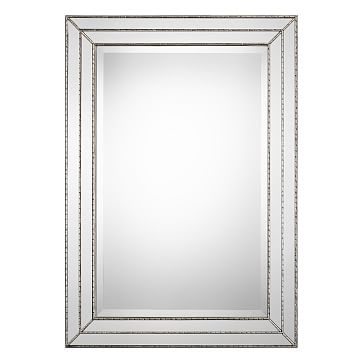 Stepped Frame Mirror, Silver - Image 2