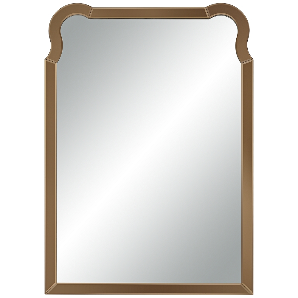 Nadia 27" x 39" Warm Gold Rectangular Wall Mirror - Image 0
