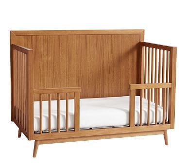 west elm x pbk Mid Century 4-in-1 Toddler Bed Conversion Kit, Acorn, UPS - Image 0