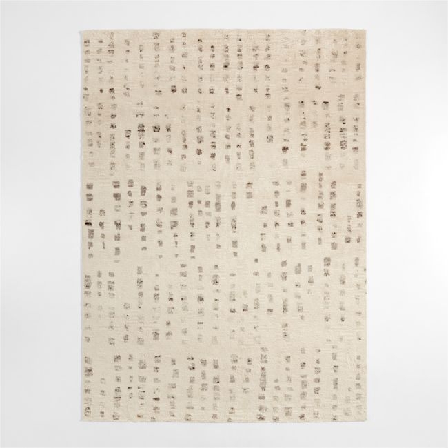 Calais Textured Wool-Blend Hand-Knotted Wheat Brown Area Rug 10'x14' - Image 0