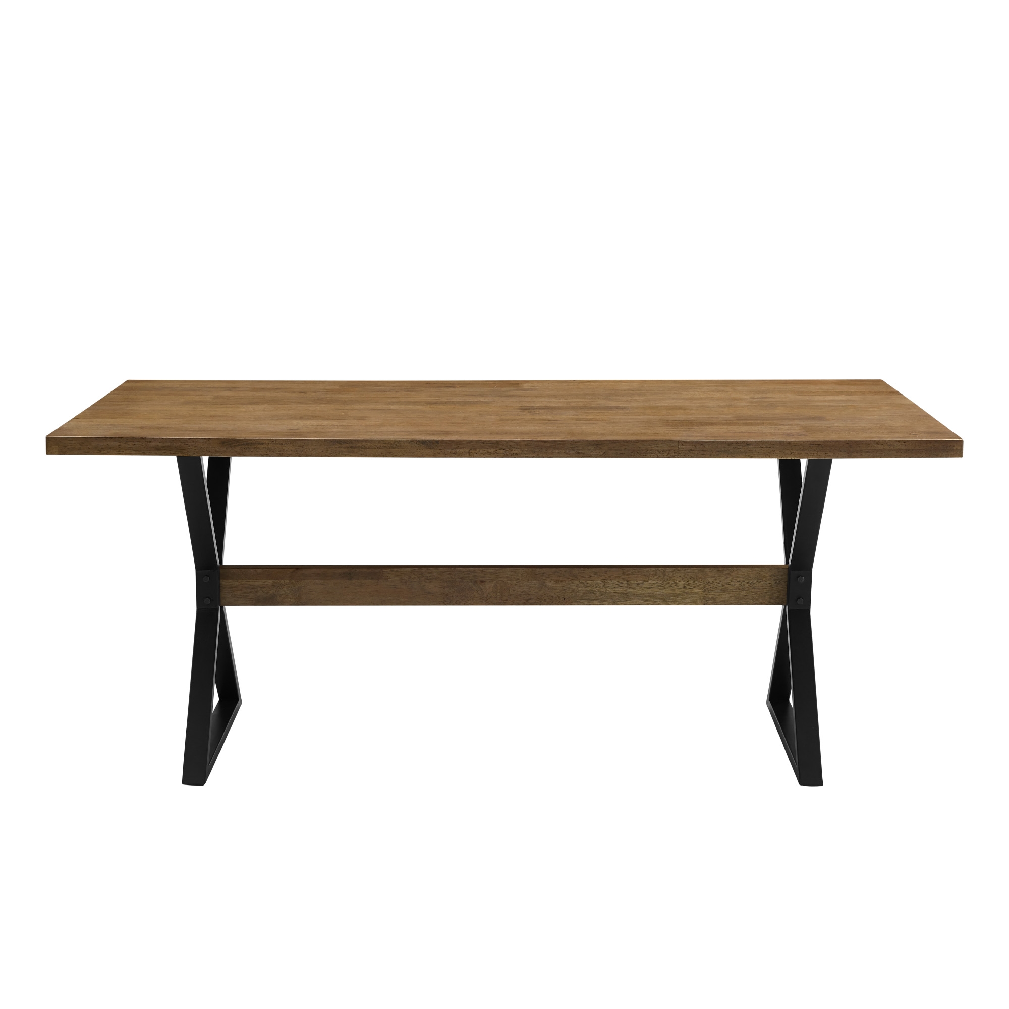 Amherst 72" X Leg Dining Table - Rustic Oak - Image 3