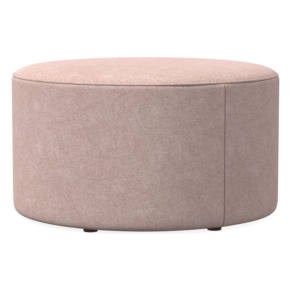 Isla Large Ottoman, Poly, Distressed Velvet, Mauve, Concealed Supports - Image 0