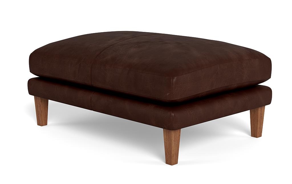 Maxwell Leather Ottoman by Apartment Therapy - Image 2