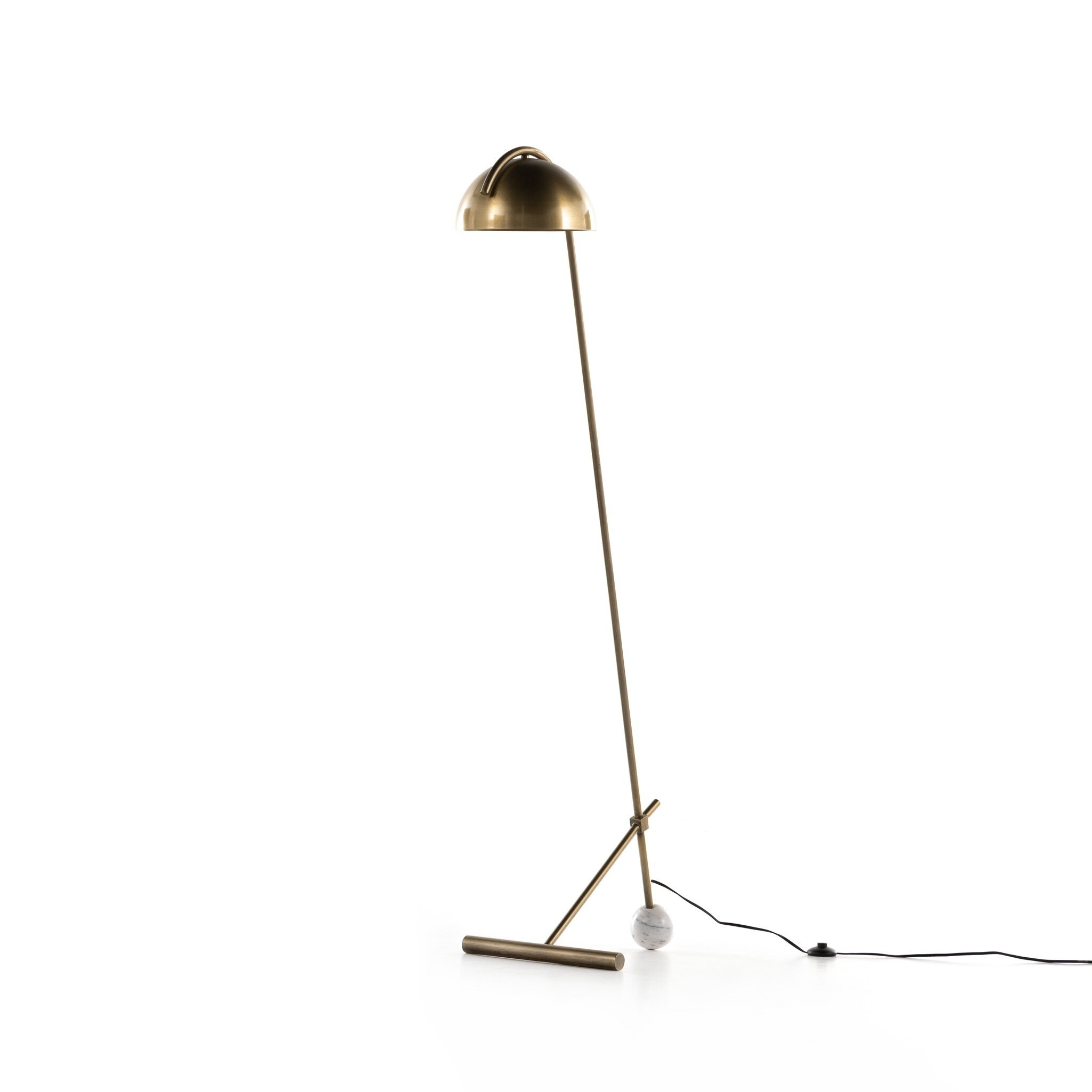 Becker Floor Lamp - Charcoal and White Marble - Image 11