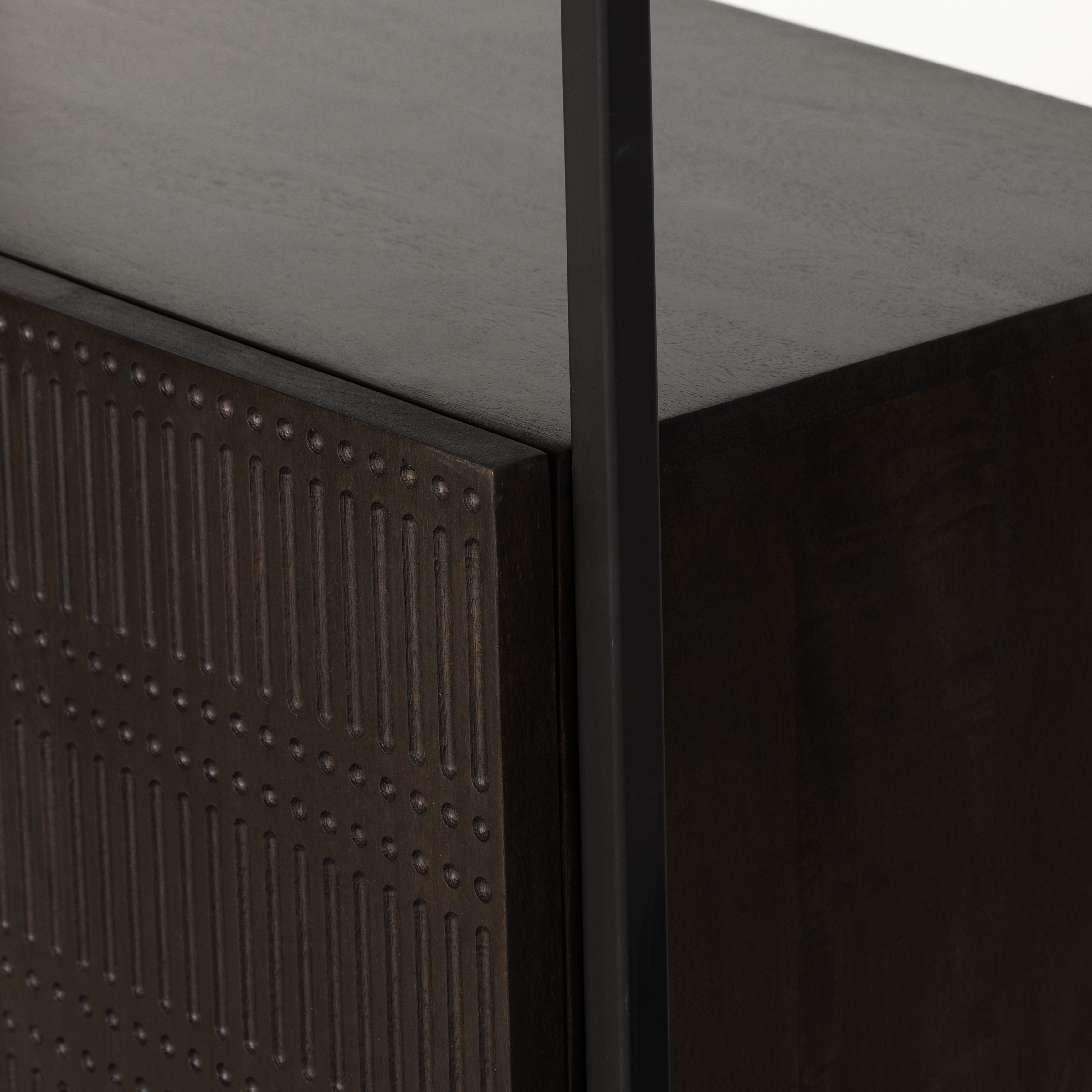 Kelby Bookcase-Carved Vintage Brown - Image 10