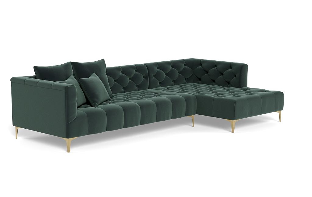 Ms. Chesterfield Sectional Sofa with Right Chaise by Apartment Therapy - Image 1