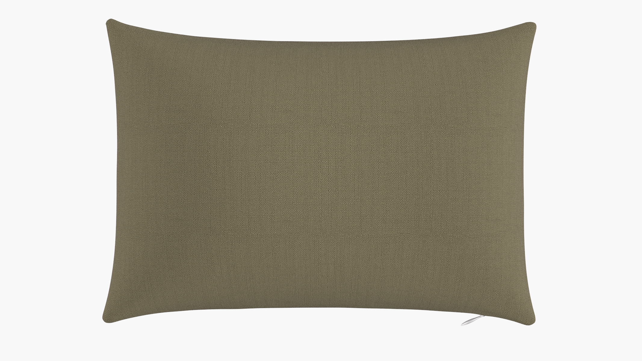 Throw Pillow 14" x 20", Olive Everyday Linen, 14" x 20" - Image 0