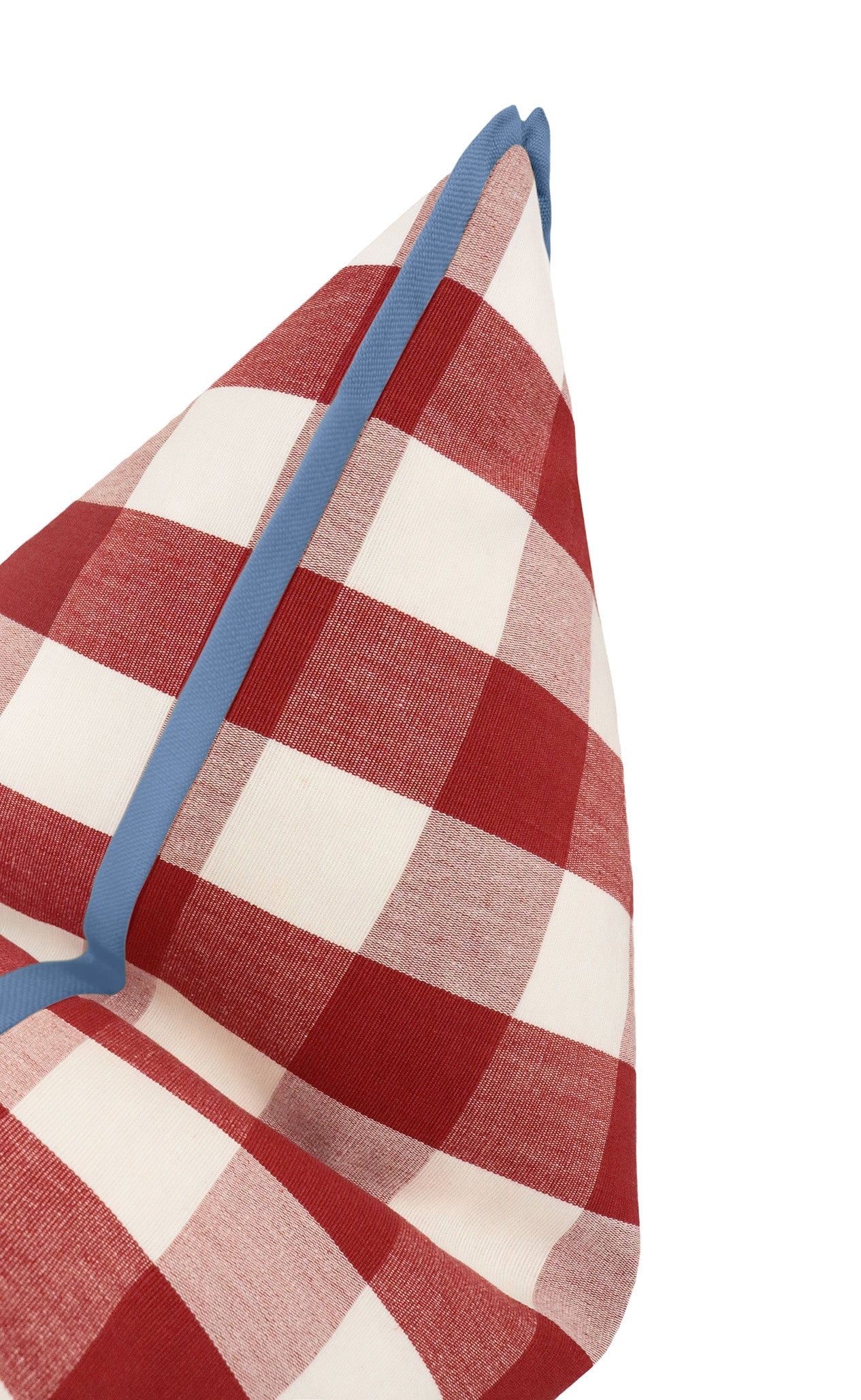 CHARLESTON CHECK // APPLE RED | LDC - 20" X 20" / BUTTERFLY FLANGE / Powder Blue - Image 3