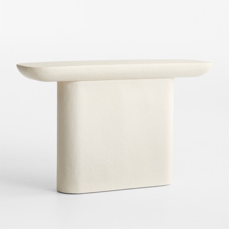 Quarry White Recycled Fiberstone 48" Console Table - Thumbnail 2
