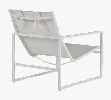 Syble Mesh Sling Lounge Chair, White - Image 3