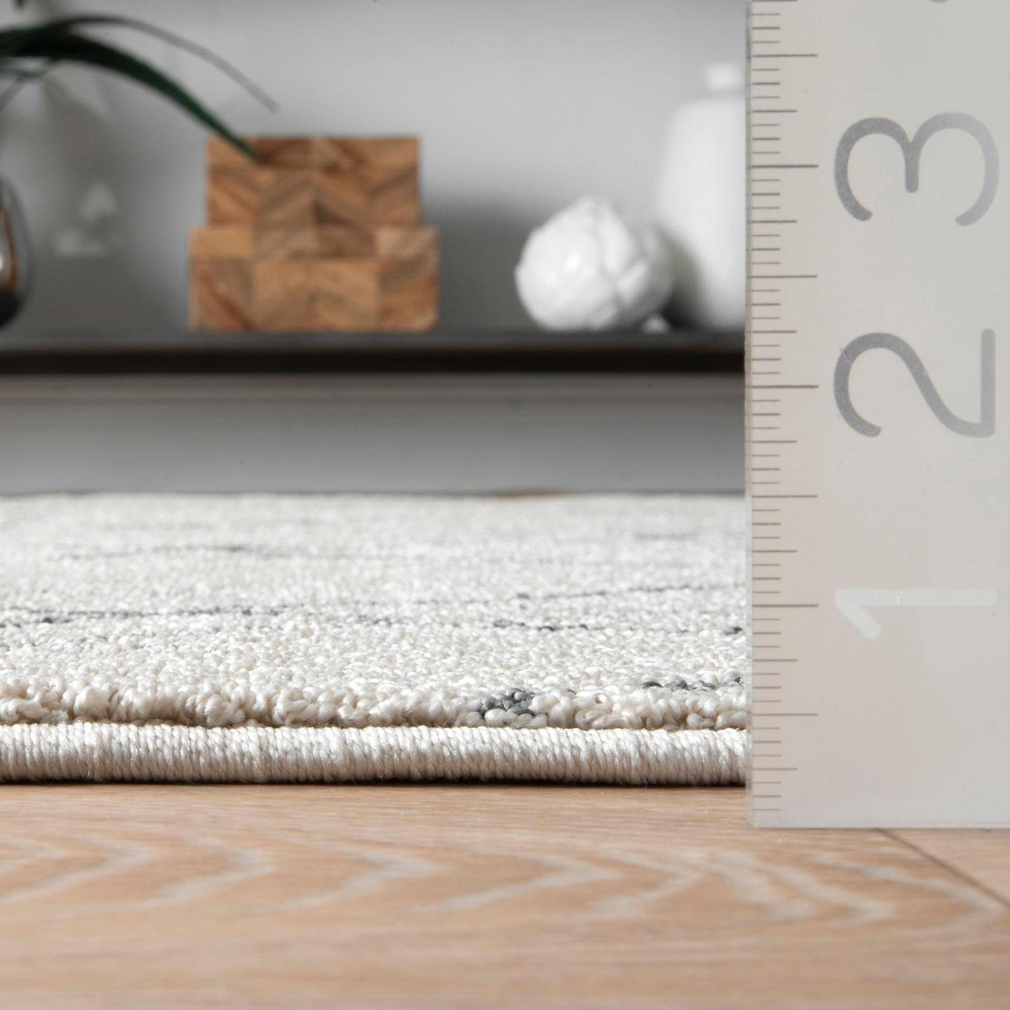 Alara Modern Trellis Tassel Area Rug - Image 4