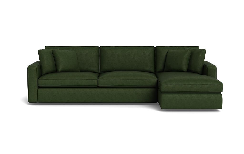 James 3-Seat Right Chaise Sectional with Contrast Piping - Image 0