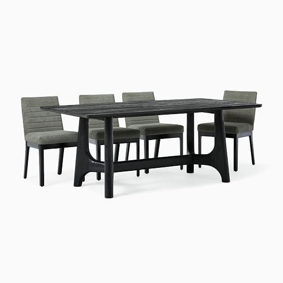 Tanner Rectangle 76" Dining Table, Black, Black - Image 1