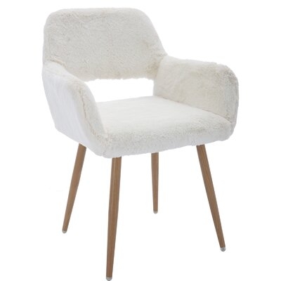 Dining Chairs With Faux Fur For Dining Room Bedroom Leisure - Image 0