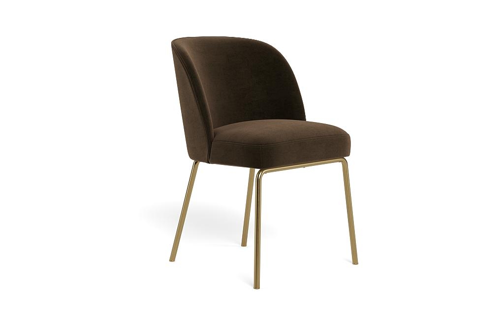 Graham Metal Framed Upholstered Chair with Contrast Piping - Image 1