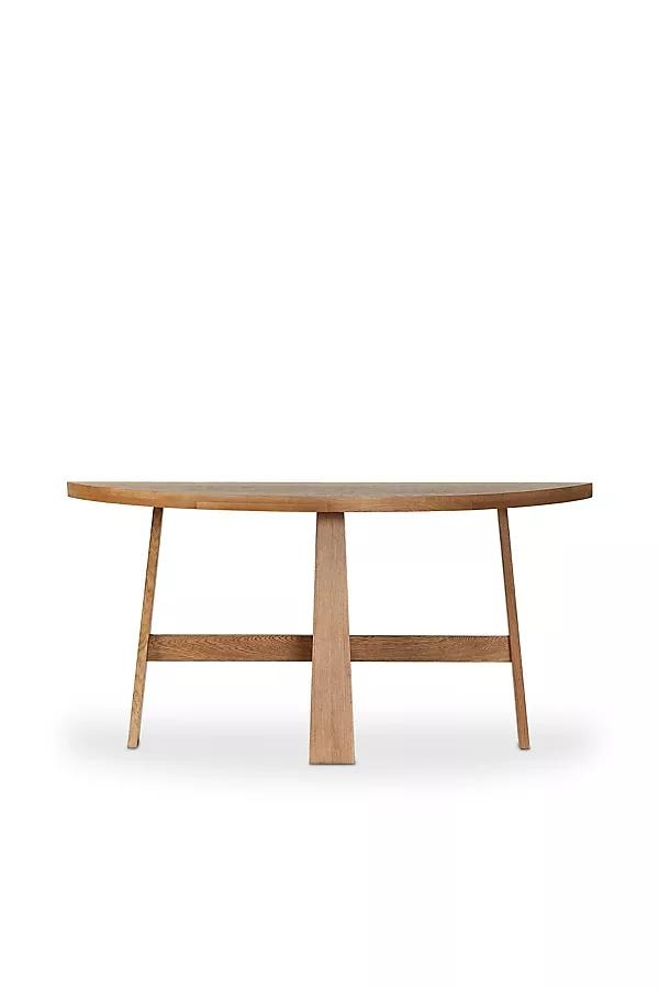 Fara Tripod-Base Oak Console Table - Image 0