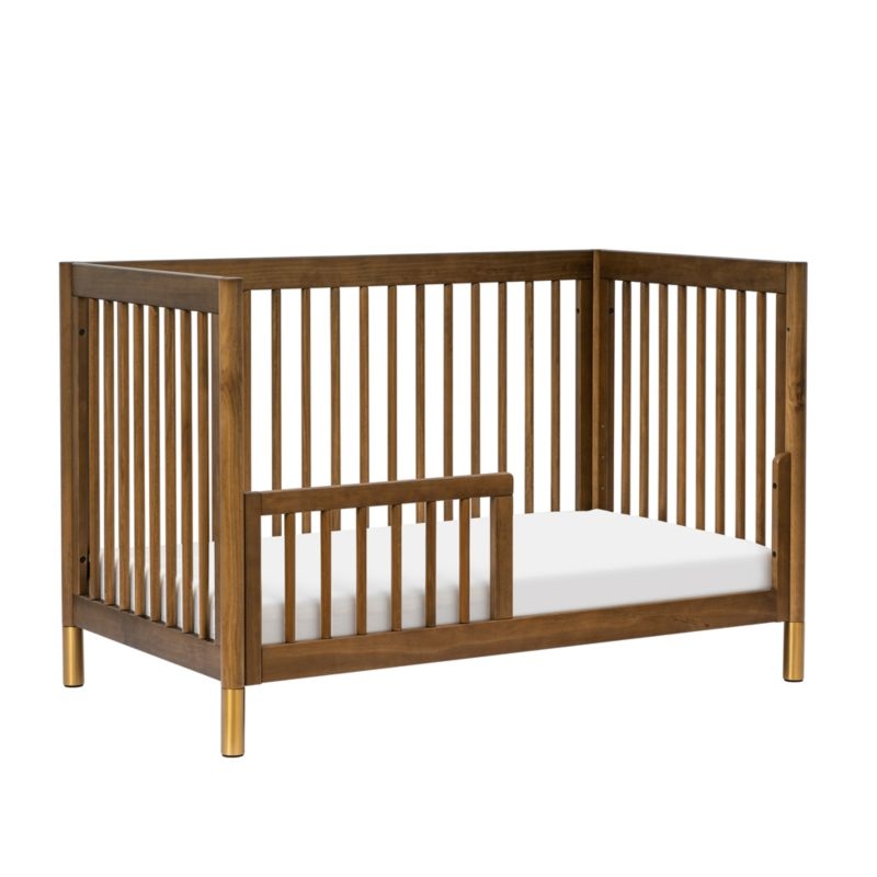 Babyletto Gelato Natural Walnut Wood 4-in-1 Convertible Baby Crib with Toddler Conversion Kit - Image 5