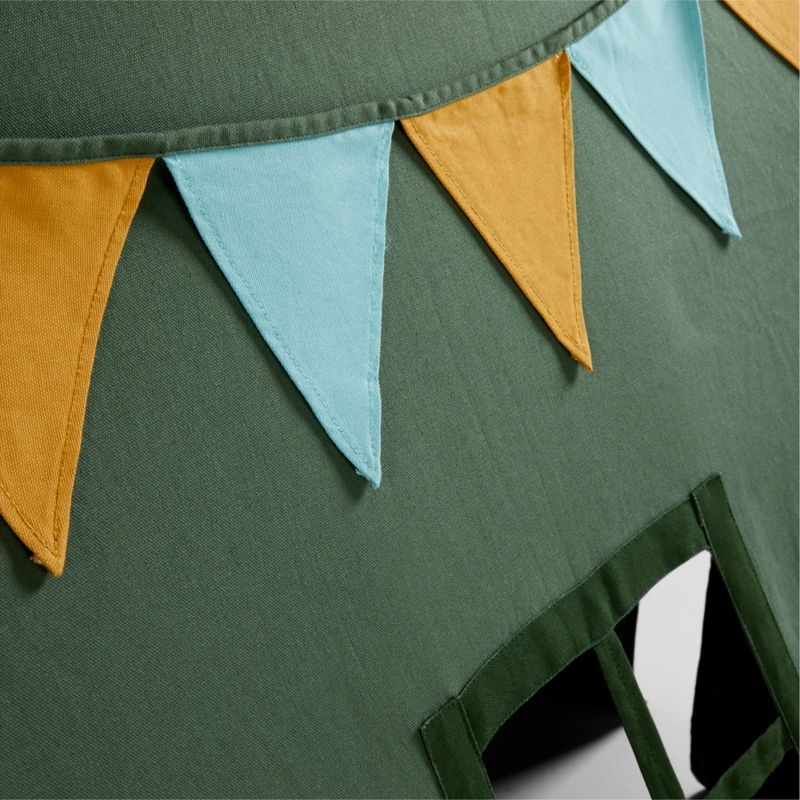 Green Collapsible Kids Canvas Play Tent - Image 3