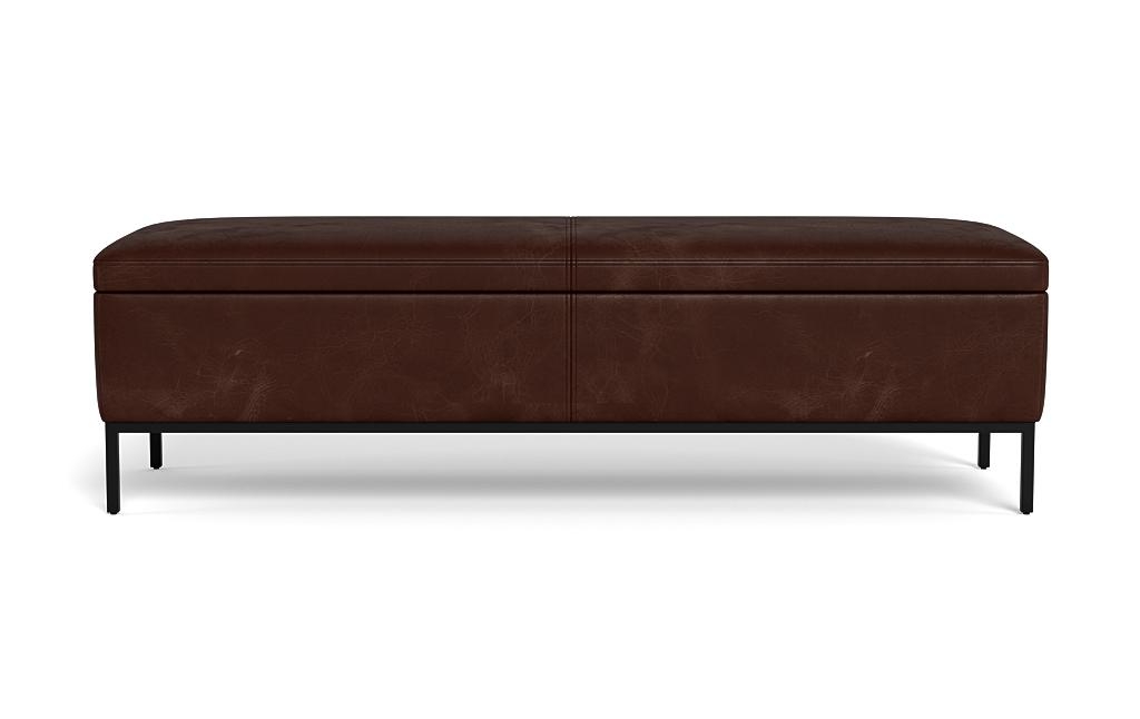 Miller Leather Storage Bench - Image 0
