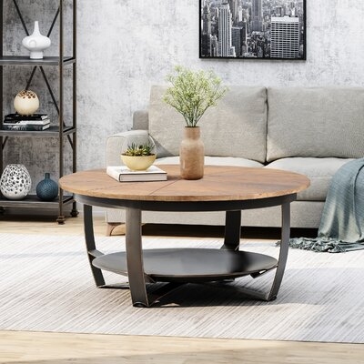 Davion Floor Shelf Coffee Table with Storage - Image 0