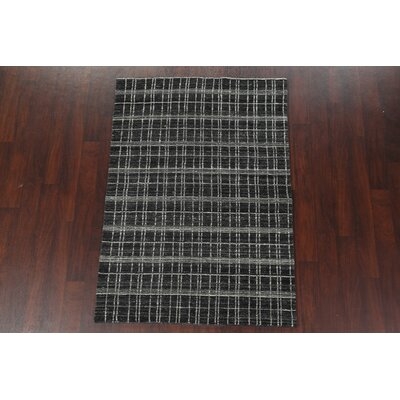 Checkered Gabbeh Wool  Area Rug Hand-Knotted 4X6 - Image 0